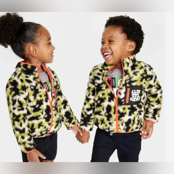 Black History Month Fleece Faux Fur Zip up Jacket Green Black Sz Medium 8 - Picture 5 of 6